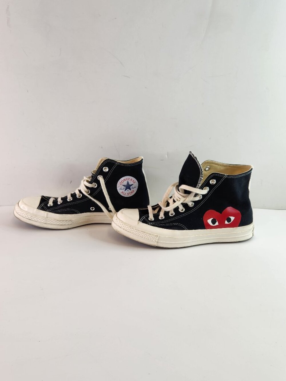 Converse Chuck Taylor Comme Des Garcons PLAY Hi Top Sneakers Size Mens 8.5 Black